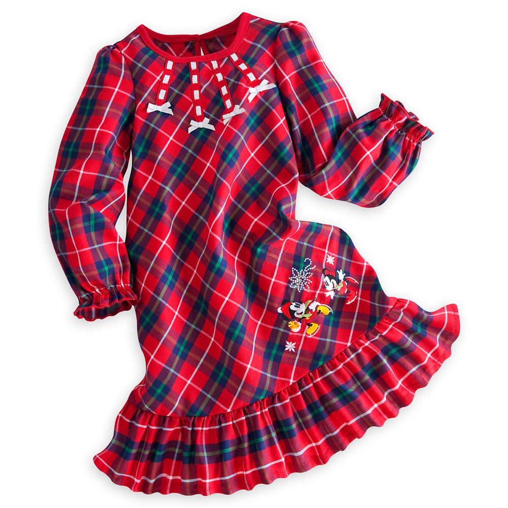 Minnie Mouse Holiday Nightshirt for Girls - Personalizable