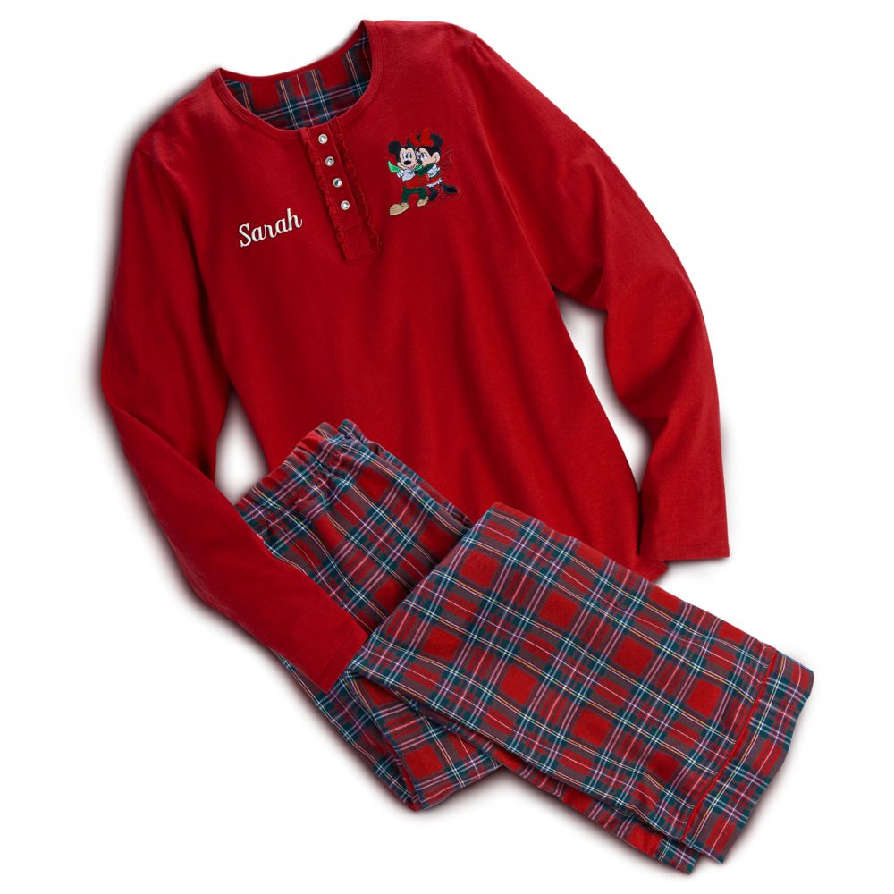 Mickey and Minnie Mouse Pajama Set for Women - Holiday - Personalizable