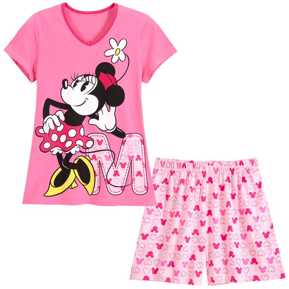 V-Neck Minnie Mouse Tee and Shorts Sleep Set -- 2-Pc
