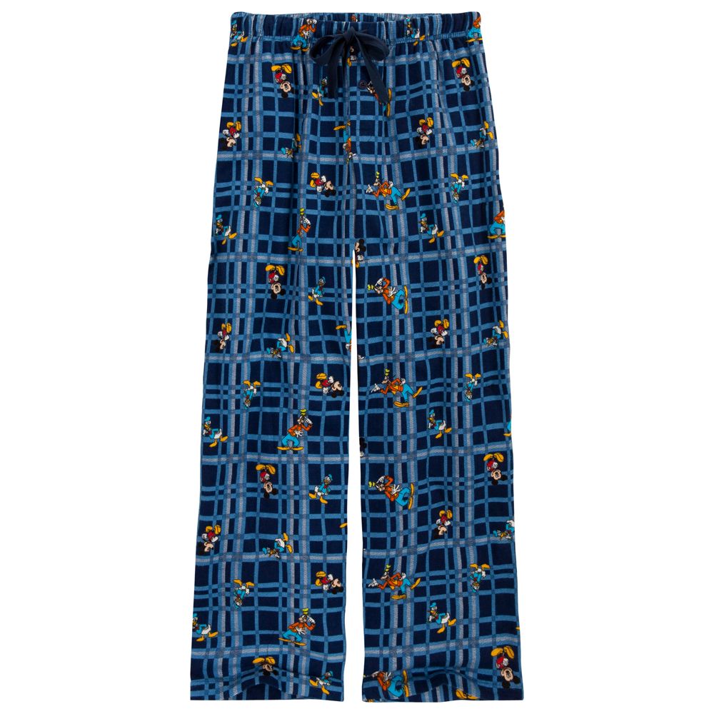 Plaid Mickey Mouse and Friends Lounge Pants for Men