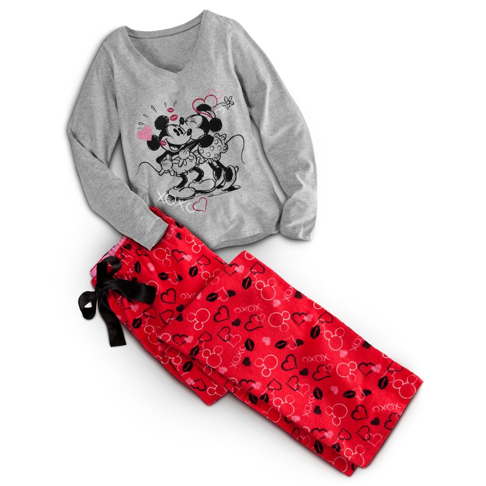 Mickey and Minnie Mouse Pajama Set for Women