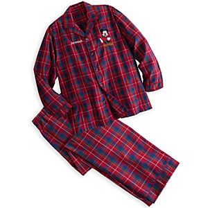 Mickey Mouse Plaid Pajama Set for Men - Personalized