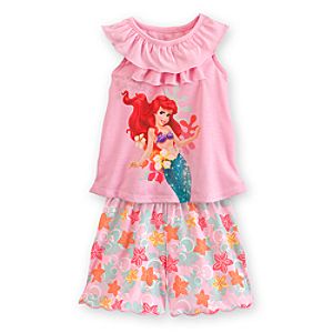 Ariel Nightshirt and Shorts Sleepwear Set for Girls