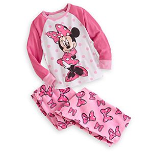 Minnie Mouse Raglan Pajama Set for Girls