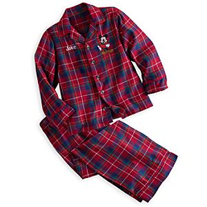 Mickey Mouse Plaid Pajama Set for Boys - Personalizable