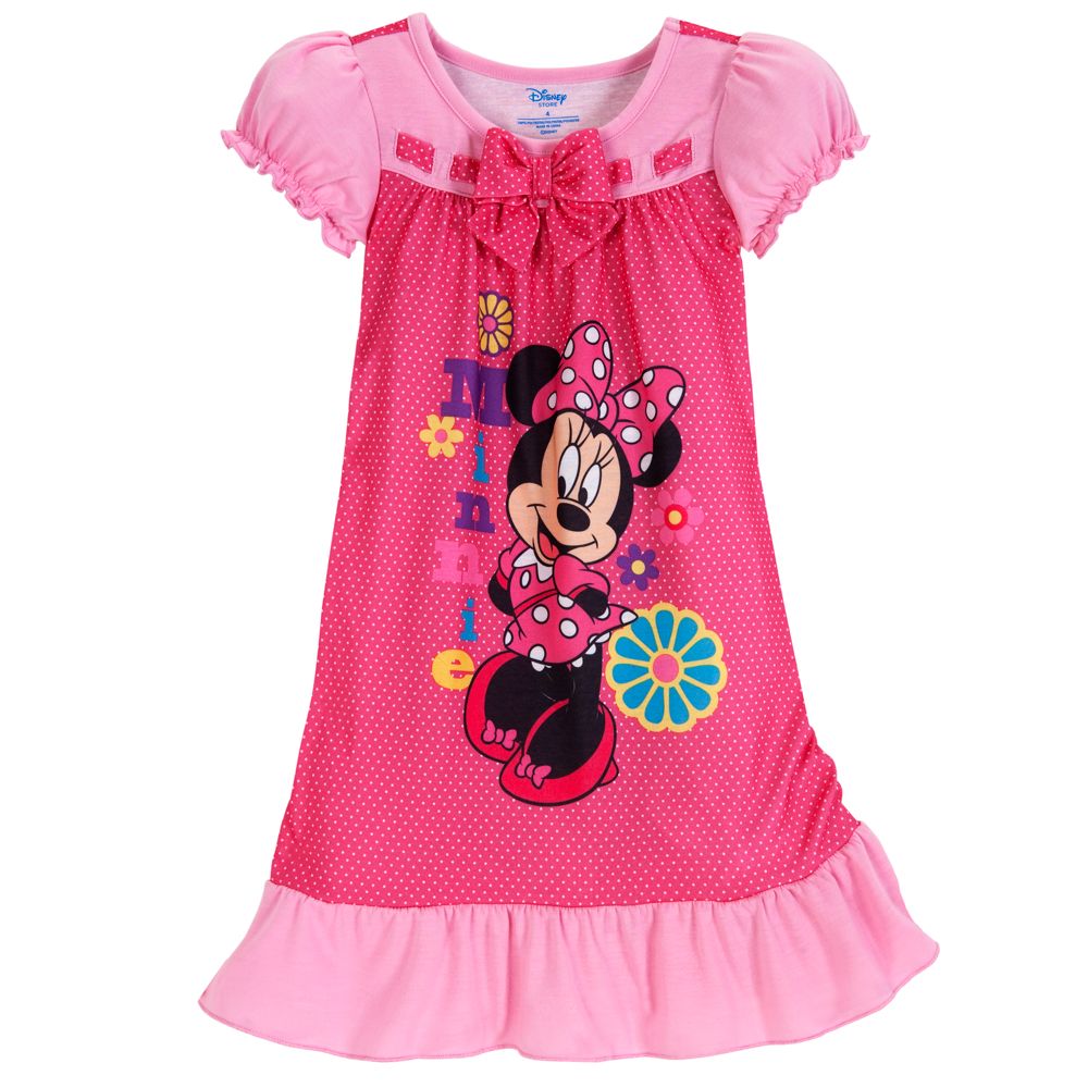 Pretty in Pink Polka Dots Minnie Mouse Nightshirt for Girls