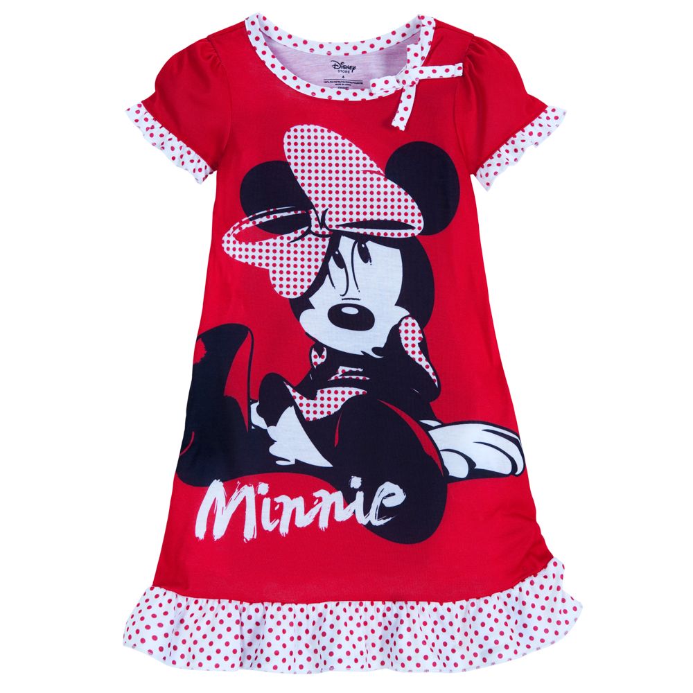 Red Polka Dots Minnie Mouse Nightshirt for Girls