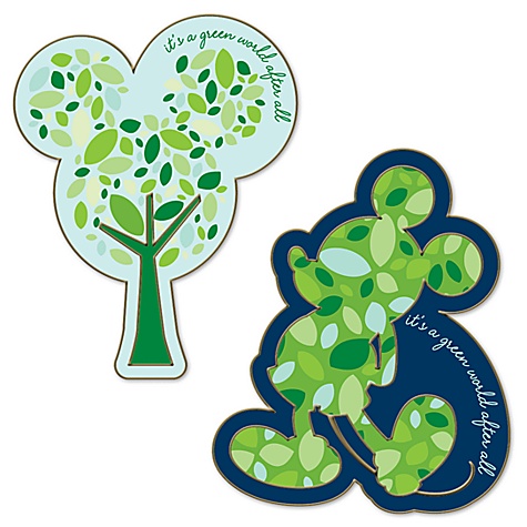 2011 Earth Day Mickey Mouse Pin Set -- 2-Pc.
