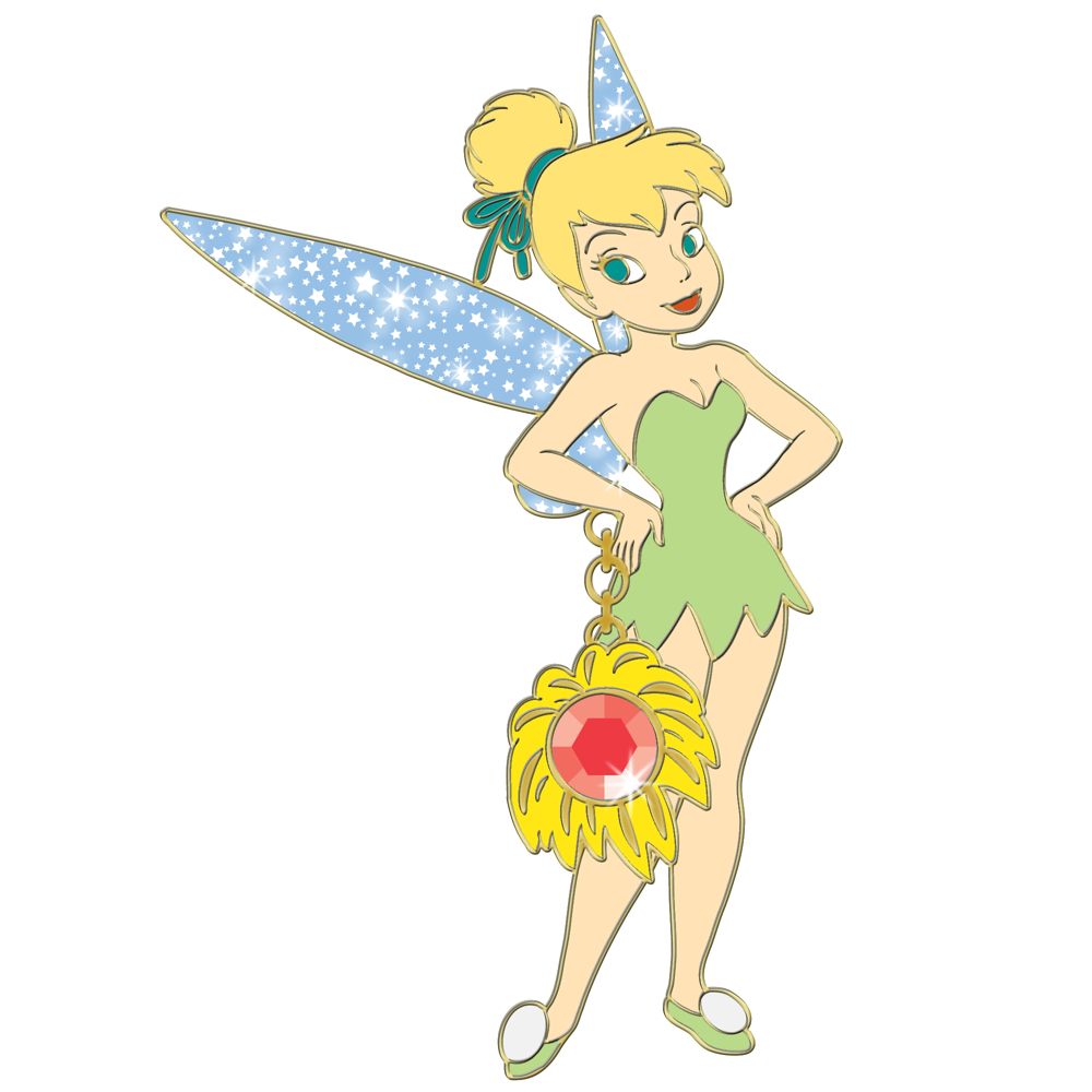 July Birthstone Dangler Tinker Bell Pin
