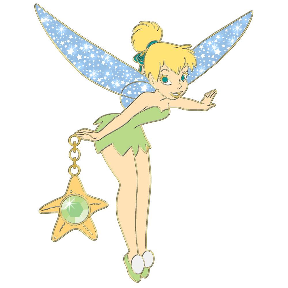 August Birthstone Dangler Tinker Bell Pin