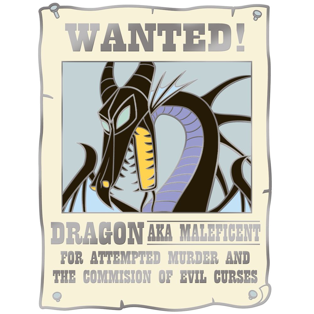 Wanted! Maleficent Dragon Pin