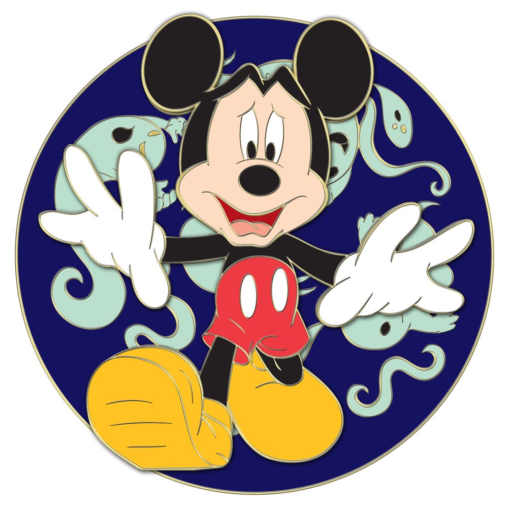 Jumbo Spooky Mickey Mouse Spinner Pin