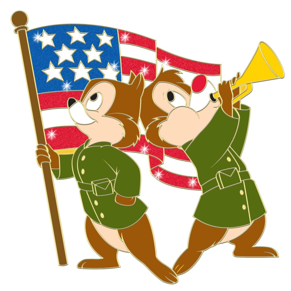 Veteran's Day Series Chip an' Dale Pin