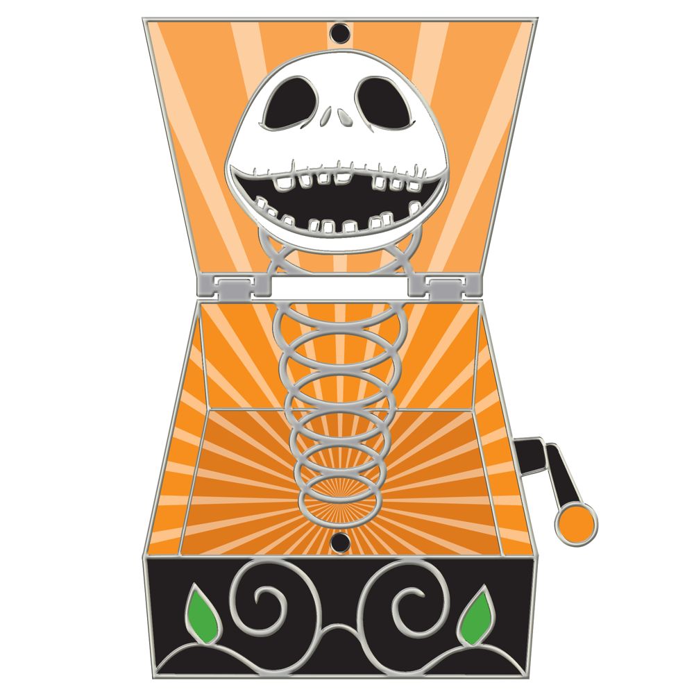 Jack in the Box Jack Skellington Pin