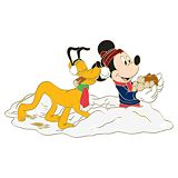 Winter Whimsy Series Mickey Mouse and Pluto Pin