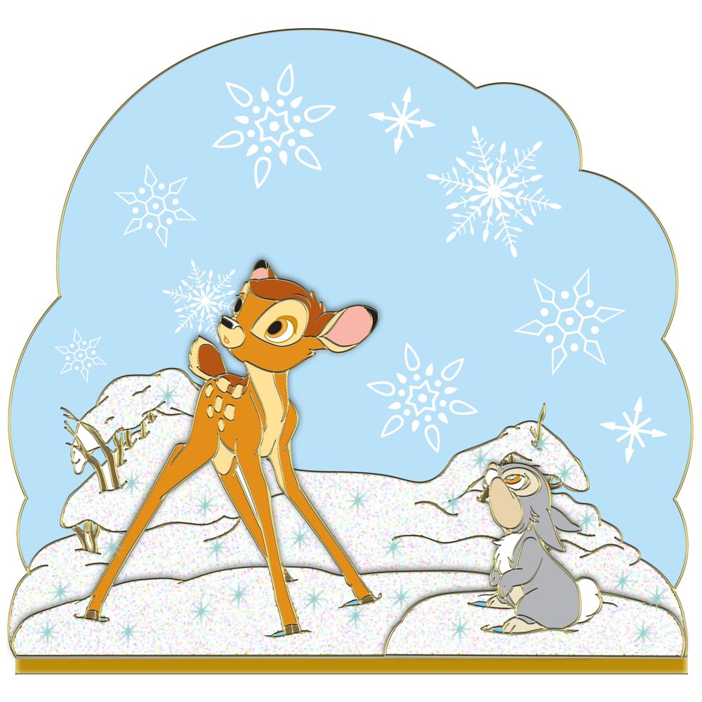 3-D Winter Diorama Bambi Pin