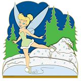 3-D Winter Diorama Tinker Bell Pin