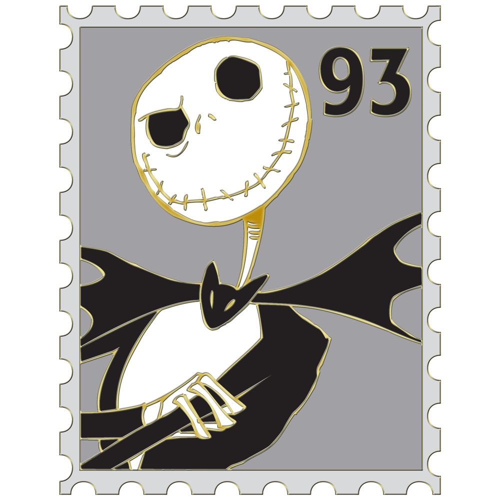 Postage Stamp Jack Skellington Pin