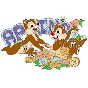 Spring Sparkle Chip an Dale Pin