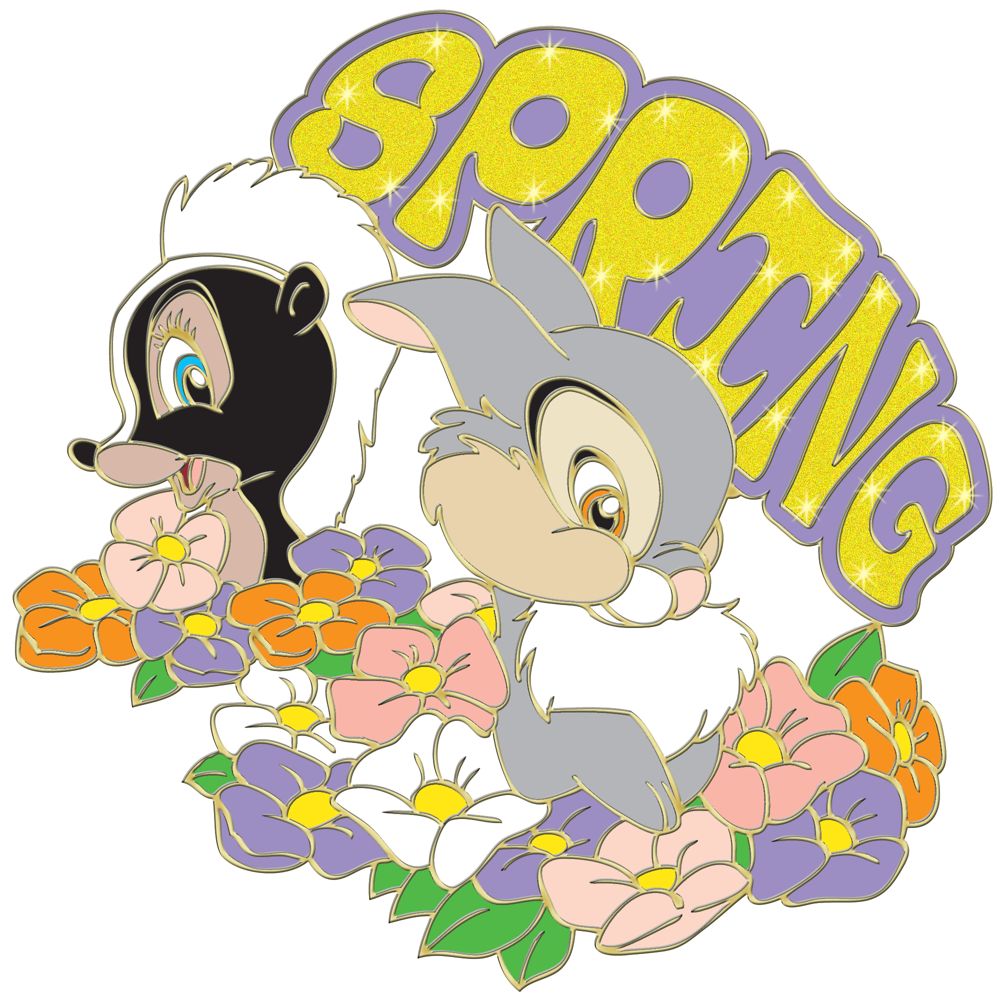 Spring Sparkle Thumper and Flower Pin