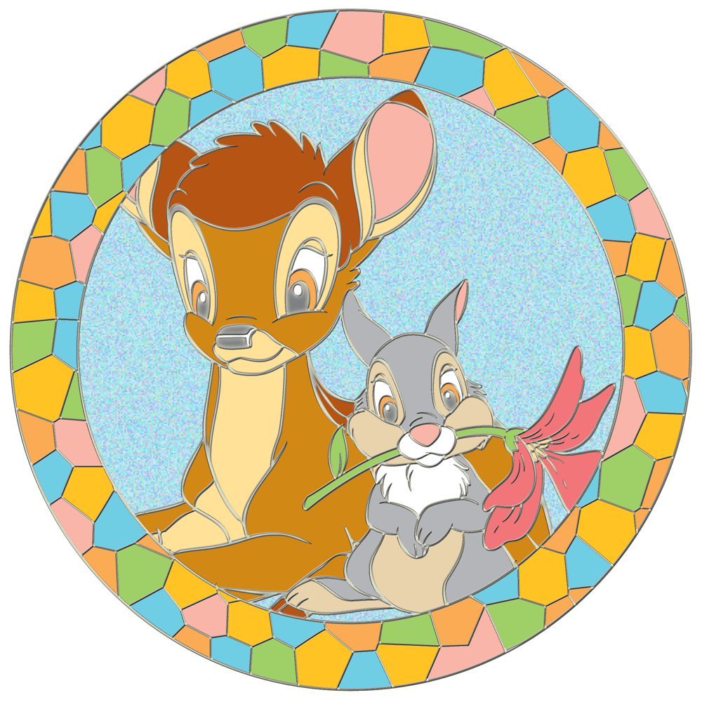 Mosaic Frame Thumper and Bambi Pin