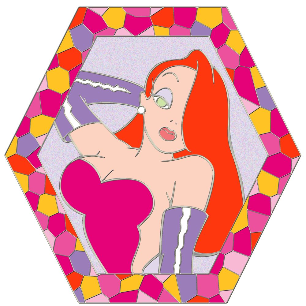 Mosaic Frame Jessica Rabbit Pin