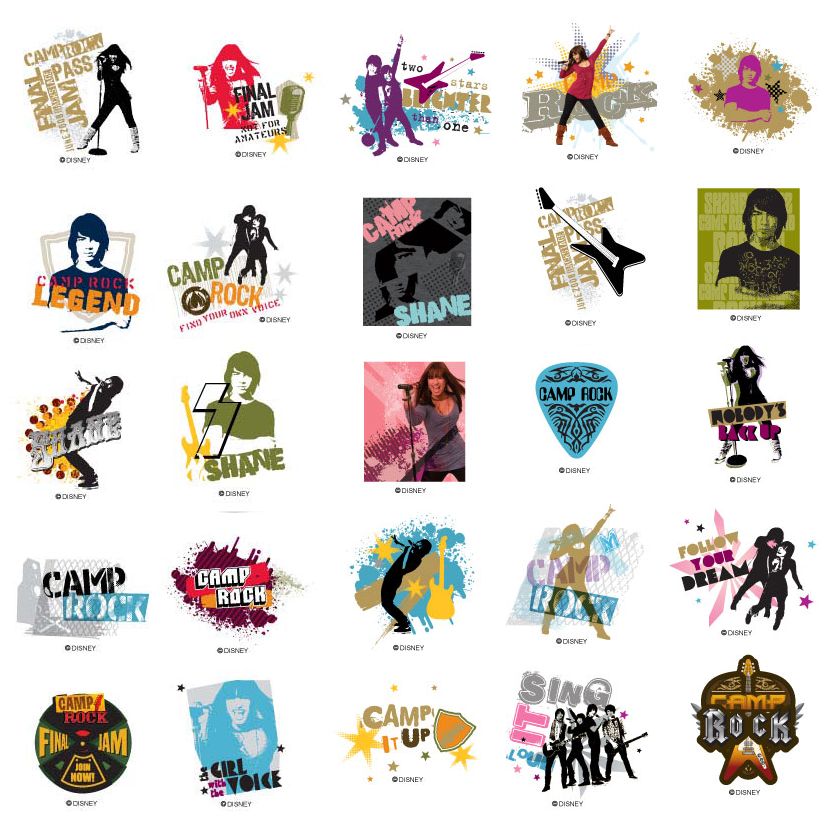 25-Pc. Camp Rock Tattoo Set