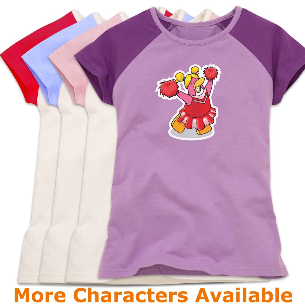 Create - Your - Own Club Penguin Raglan Tee for Girls