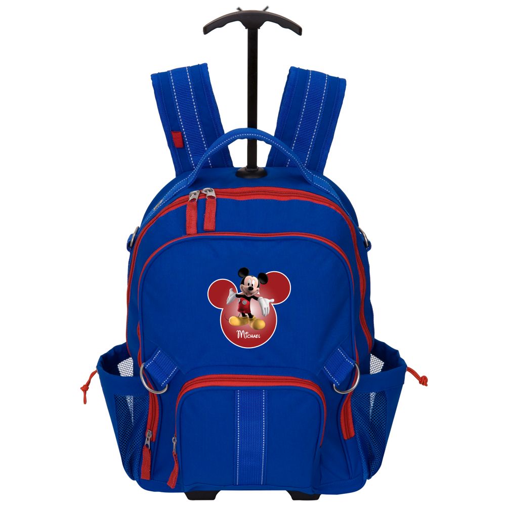Personalized Mickey Mouse Rolling Backpack
