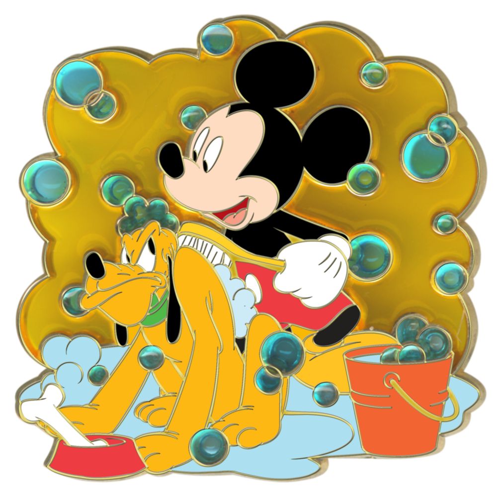Bath Time Fun Mickey Mouse and Pluto Pin