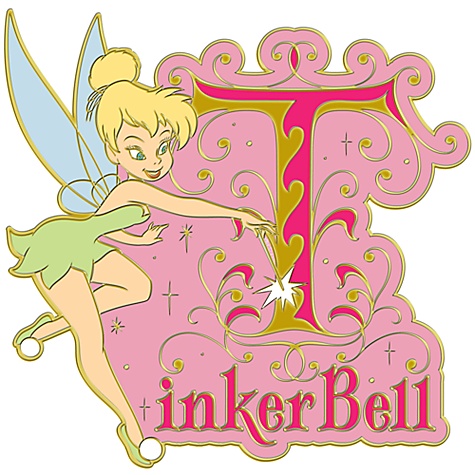 Initial Letter Series Tinker Bell Pin