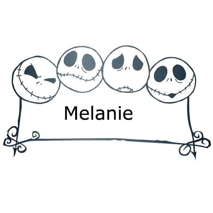 Personalized Name Tag Jack Skellington Pin
