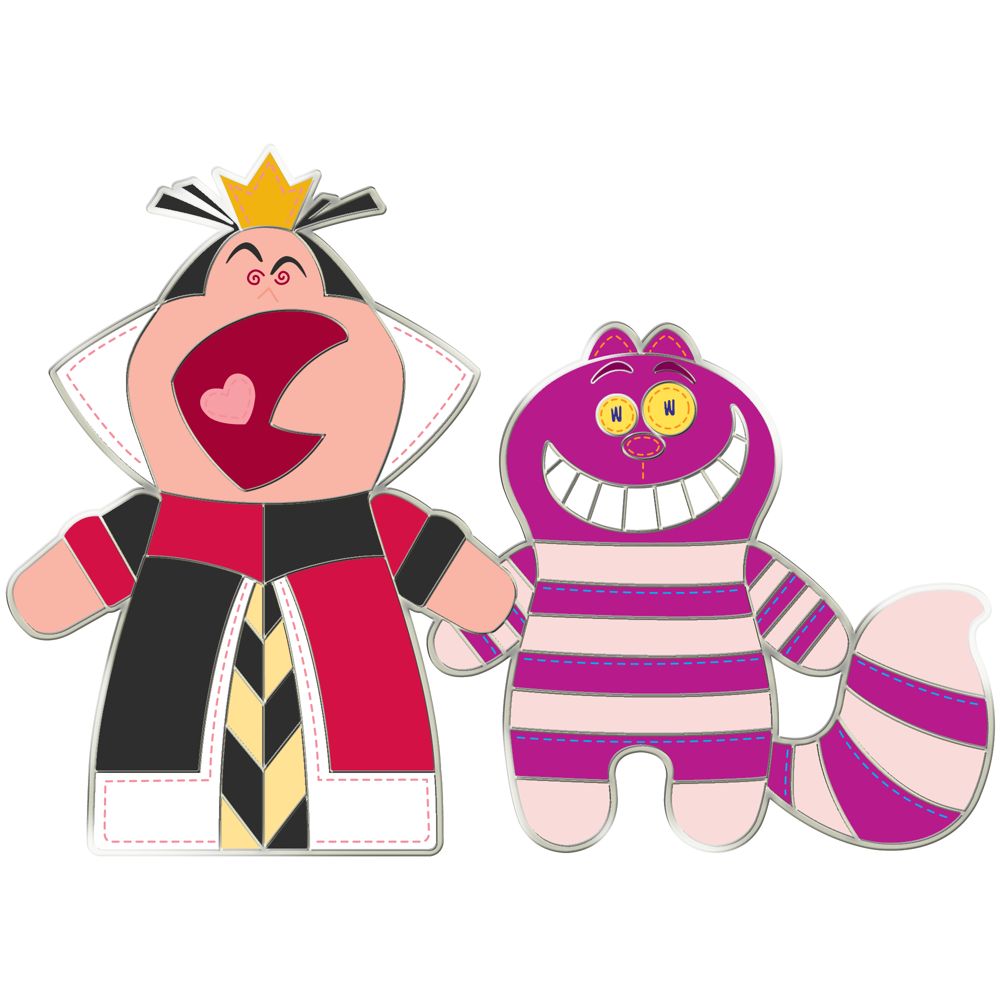 Pook-a-Looz Series Queen of Hearts and Cheshire Cat Pin