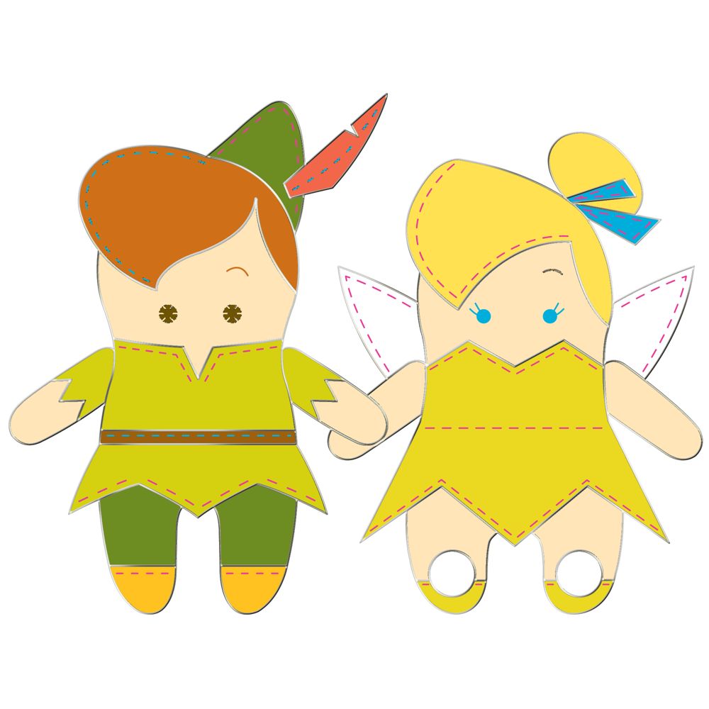 Pook-a-Looz Series Peter Pan and Tinker Bell Pin