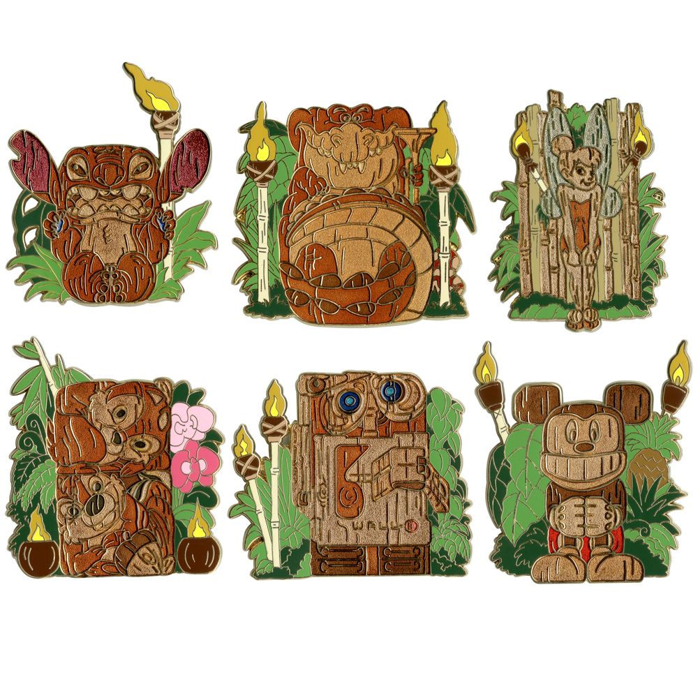 Tiki Pin Set -- 6-Pc.