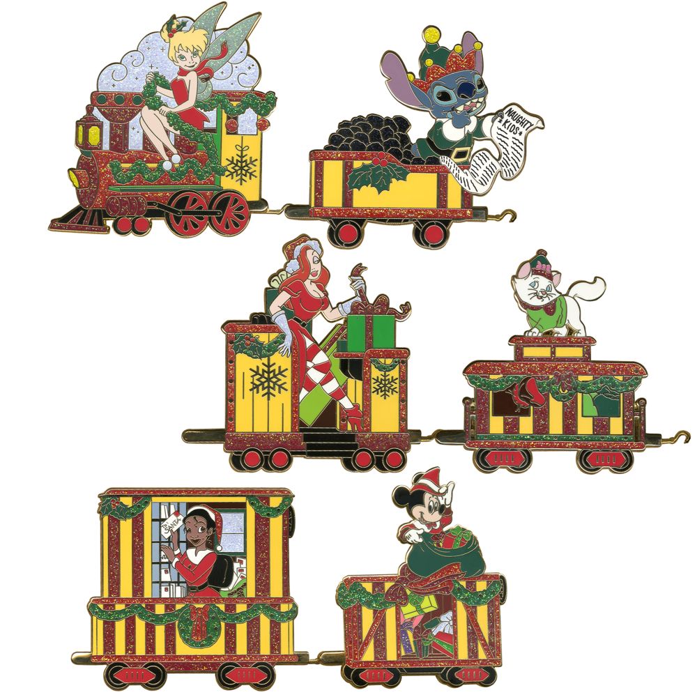 Christmas Train Pin Set -- 6-Pc.