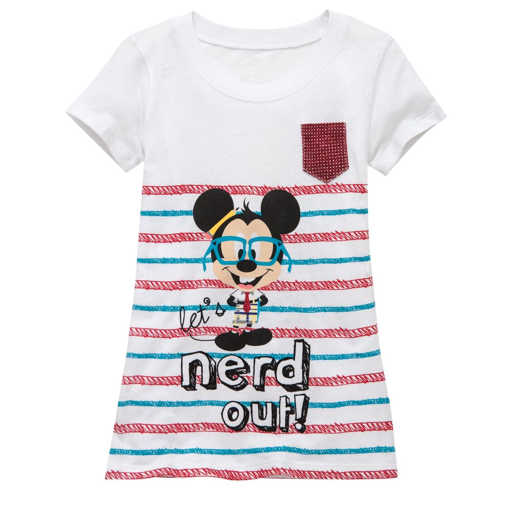 Nerds Mickey Mouse Tee for Girls