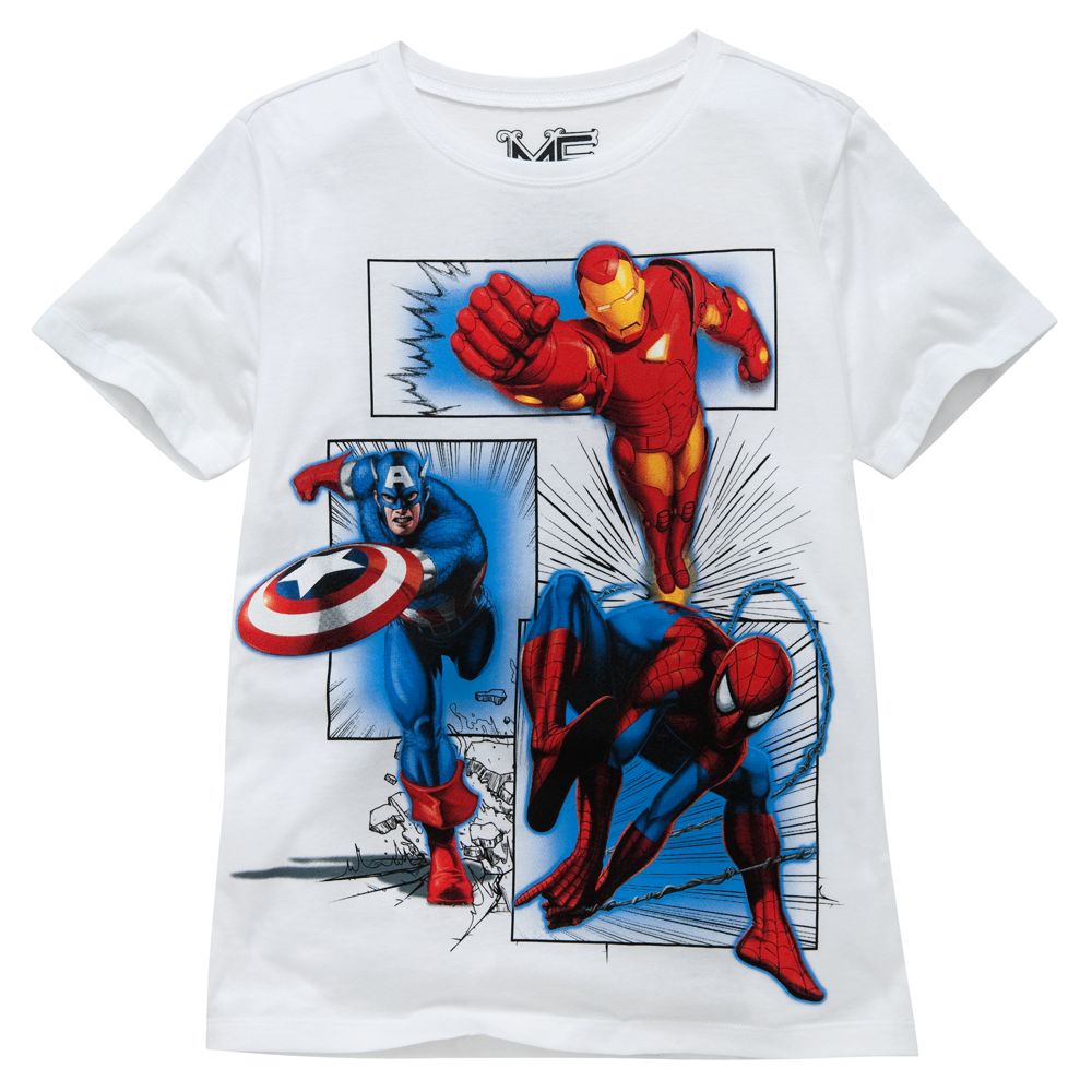 White Marvel Universe Tee by Mighty Fine for Boys
