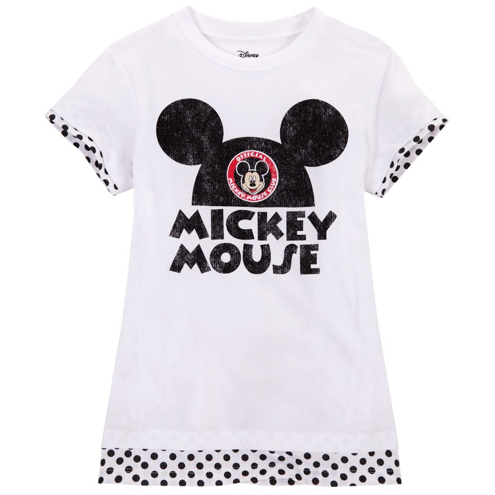 Layered Mickey Mouse Club Tee for Girls