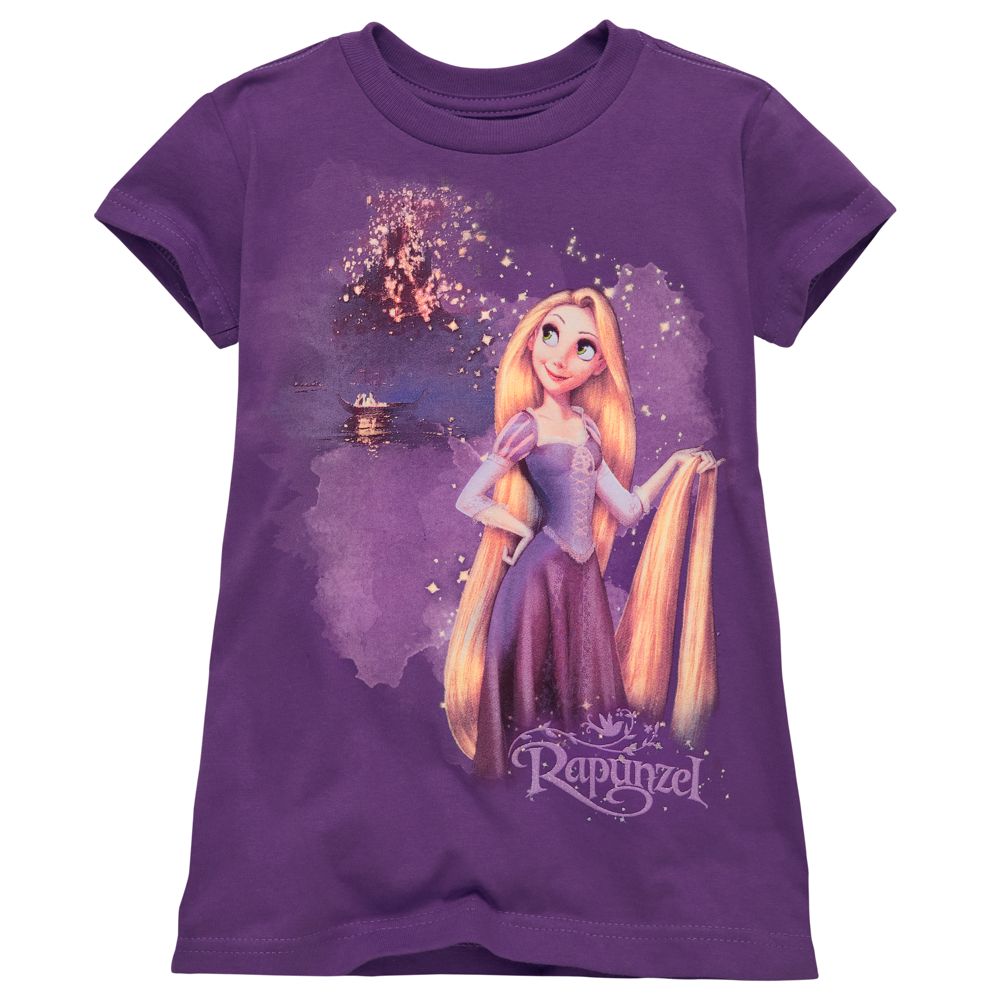 Nighttime Tangled Rapunzel Tee for Girls -- Made With Organic Cotton