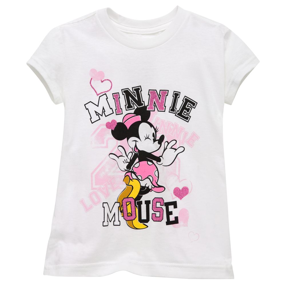 Collegiate Minnie Mouse Tee for Girls -- Made With Organic Cotton