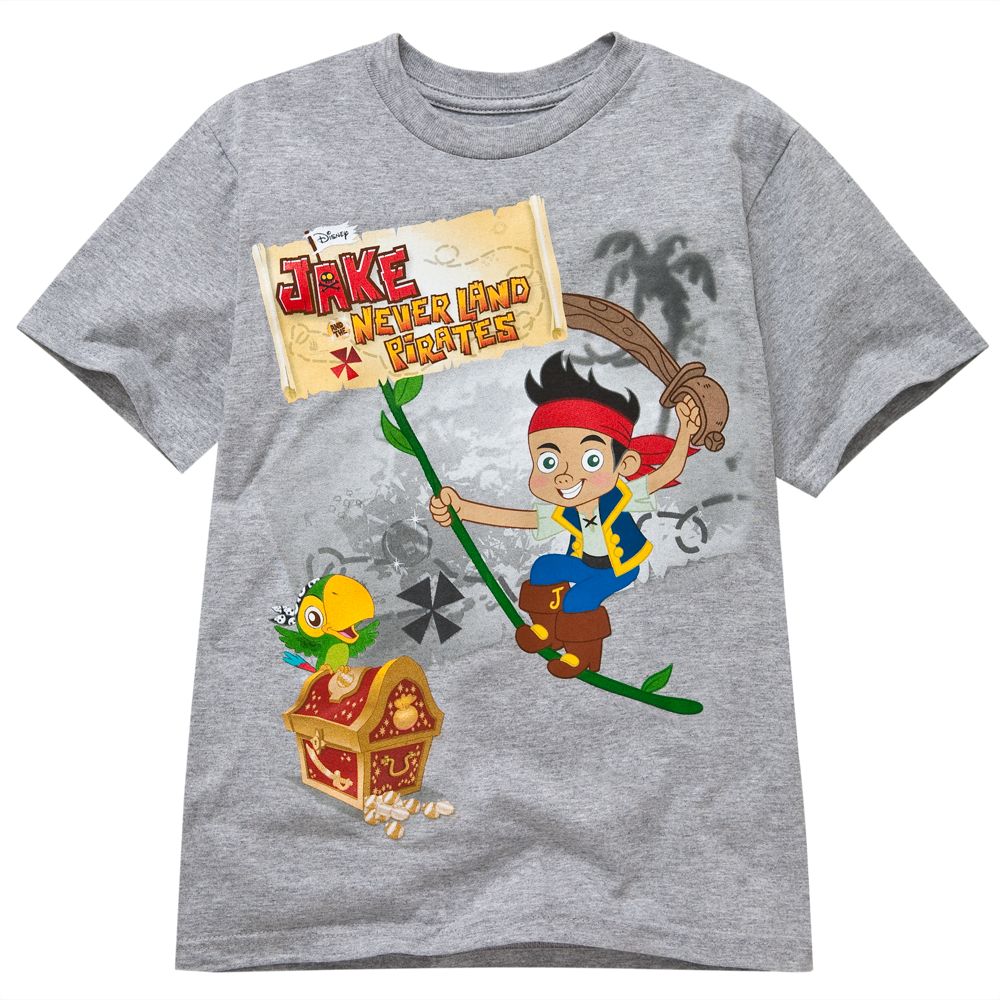 Gray Jake and the Never Land Pirates Tee for Boys -- Made With Organic Cotton