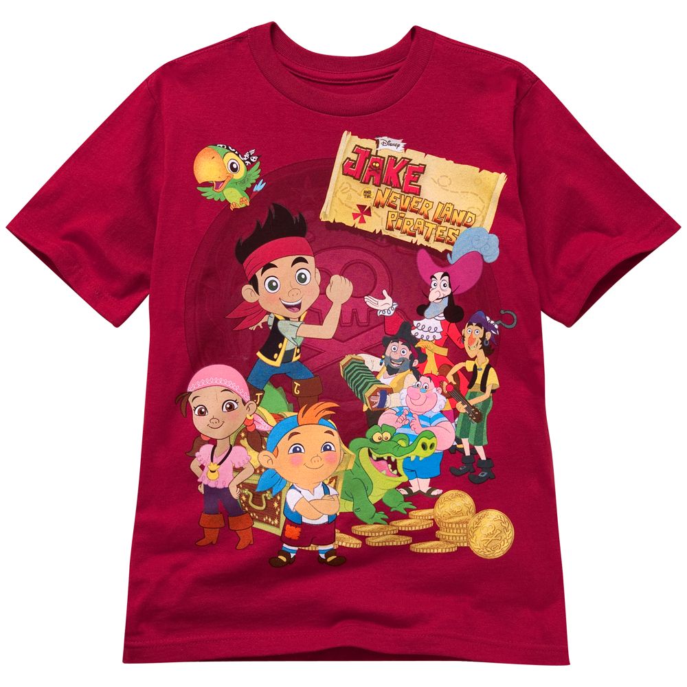 Red Jake and the Never Land Pirates Tee for Boys -- Made With Organic Cotton