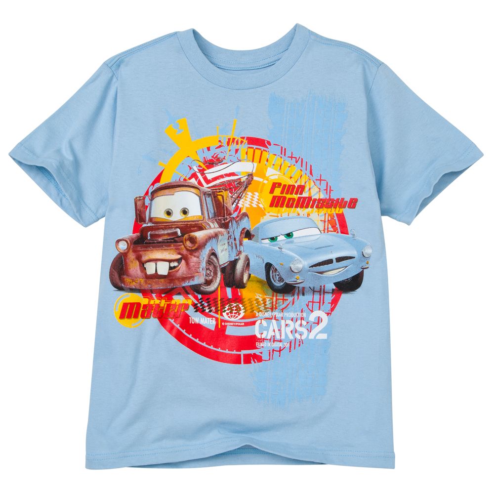 Finn McMissile and Tow Mater Cars 2 Tee for Boys -- Made With Organic Cotton