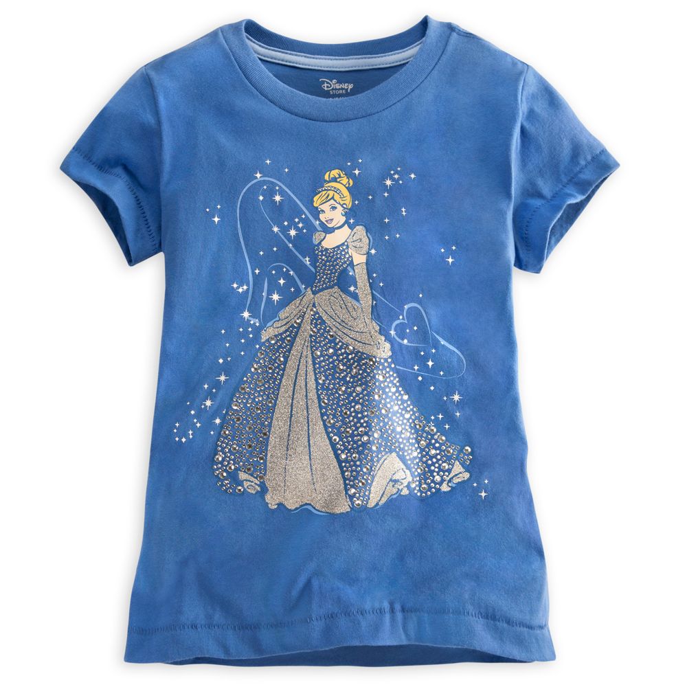 Embellished Storytelling Cinderella Tee for Girls -- Blue