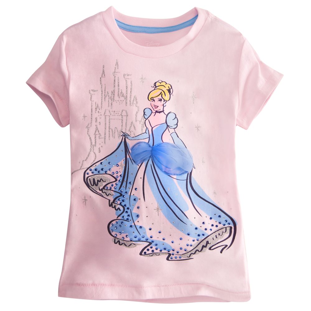 Embellished Storytelling Cinderella Tee for Girls -- Pink