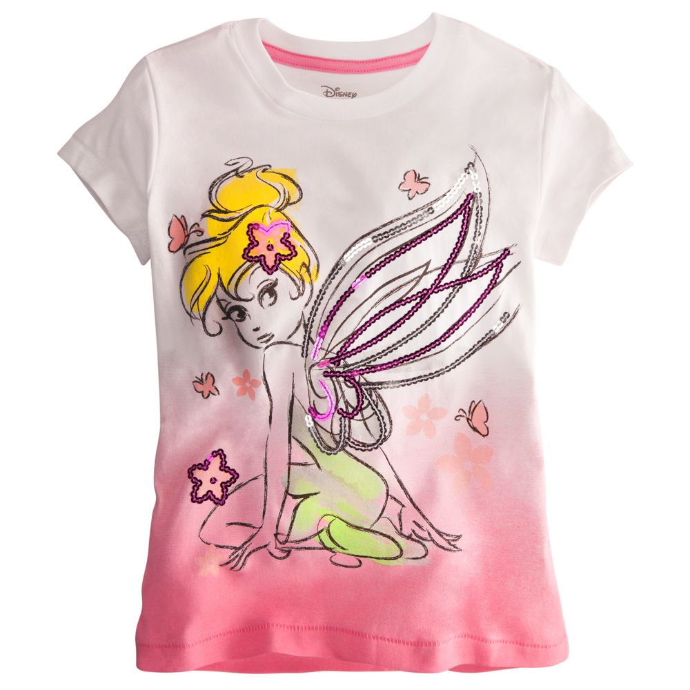 Embellished Storytelling Tinker Bell Tee for Girls -- Pink