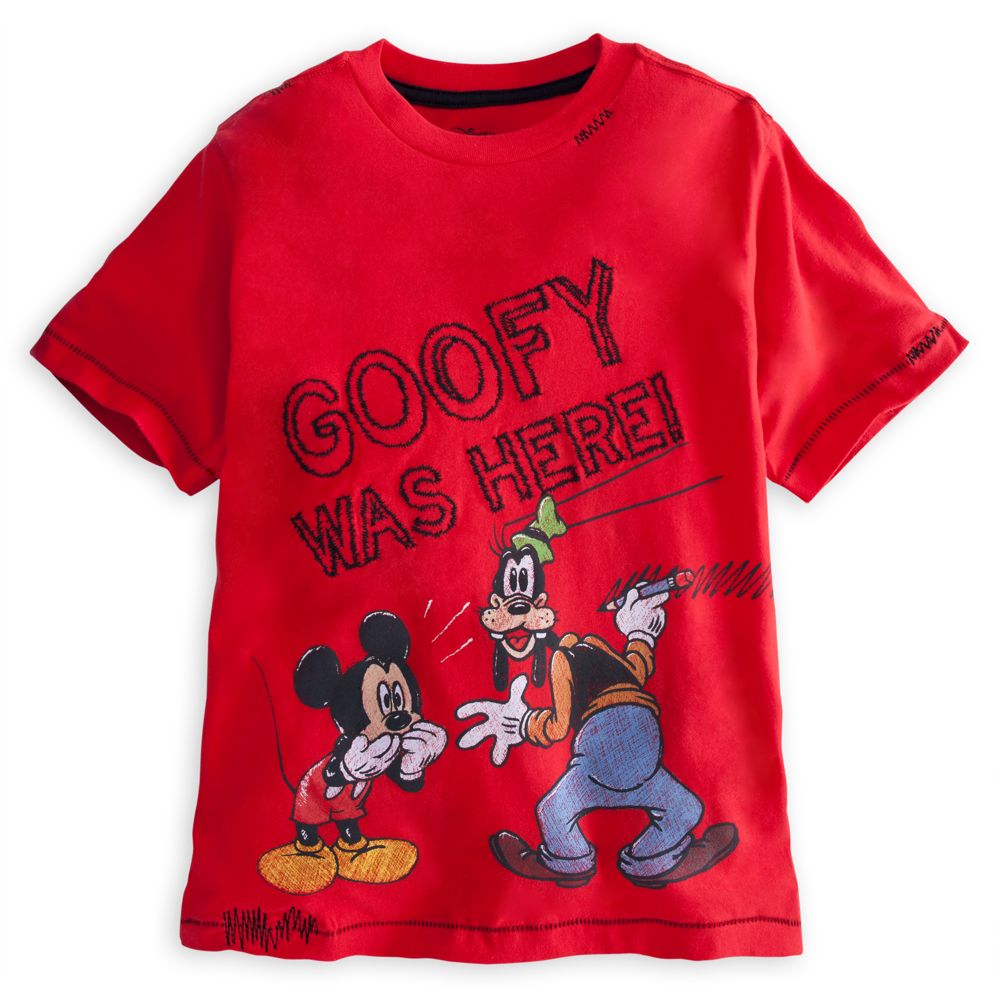 Embellished Storytelling Mickey Mouse Tee for Boys -- Red