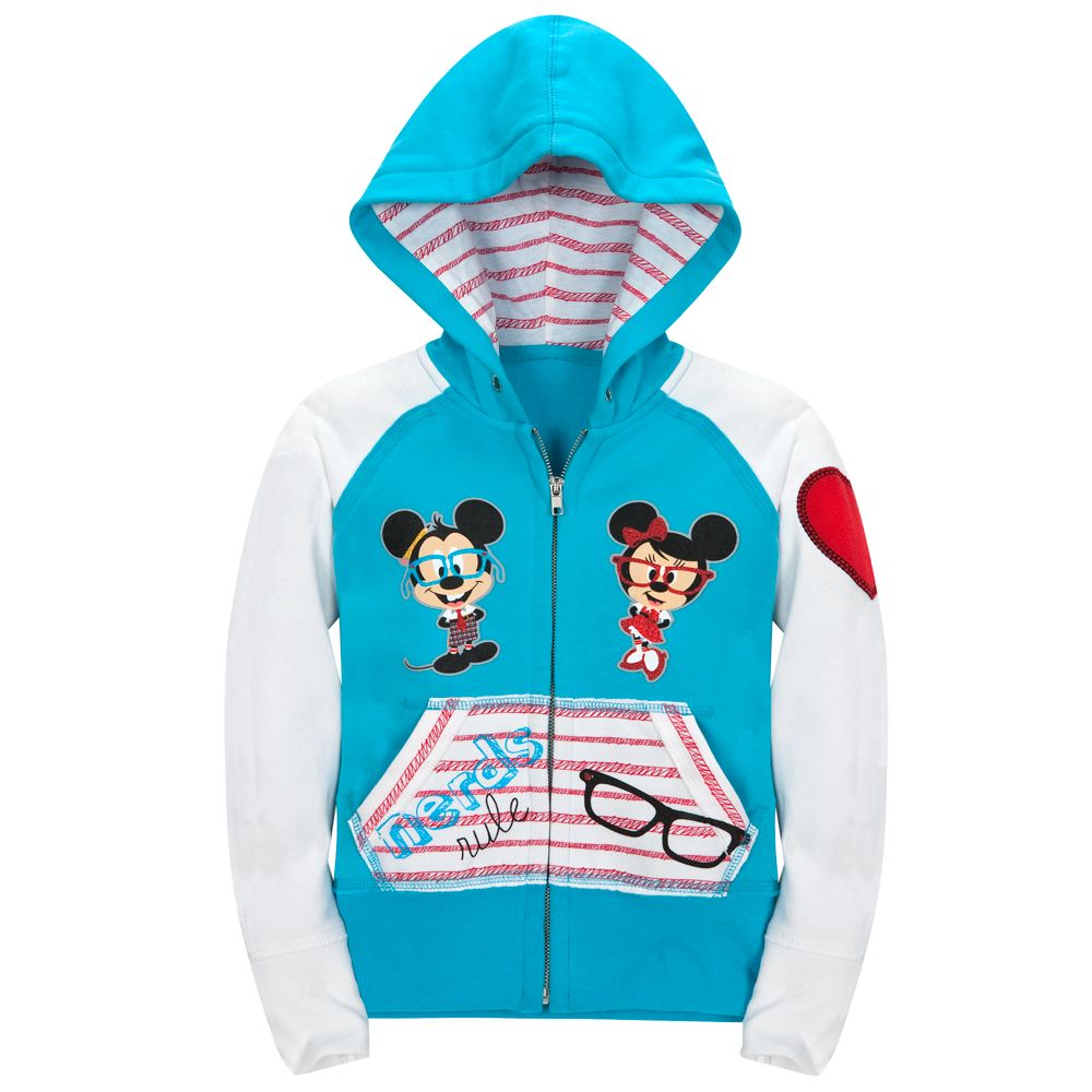 Nerds Minnie and Mickey Mouse Hoodie for Girls