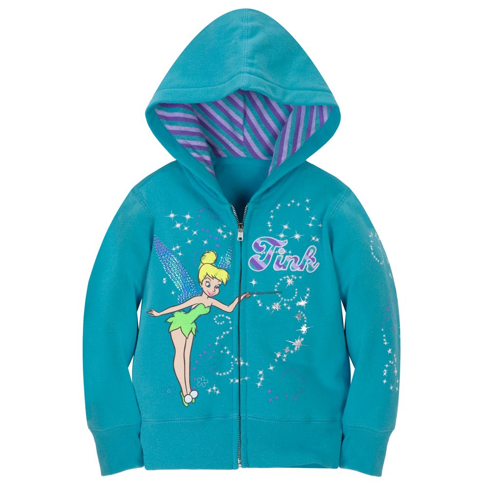 Zip Fleece Tinker Bell Hoodie for Girls